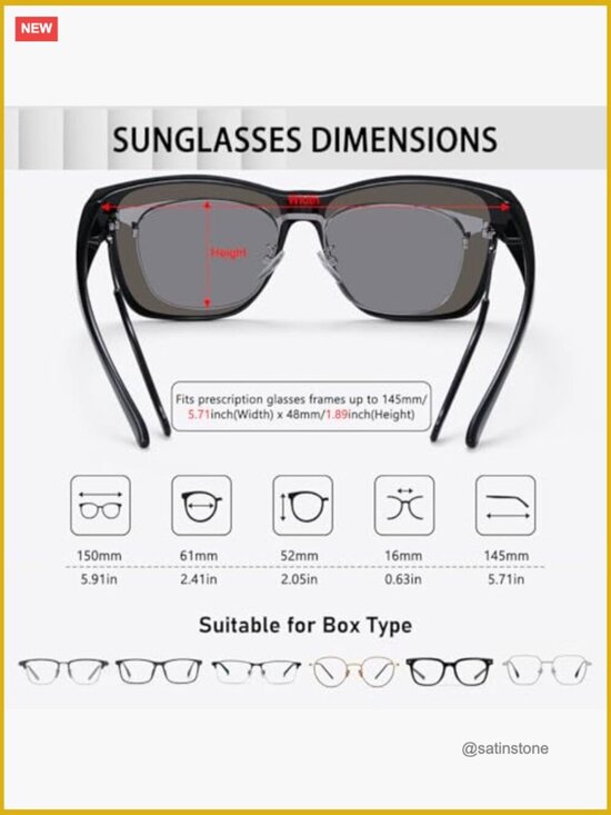 Polarized Fit Over Glasses Sunglasses UV400 Protection for Driving Outdoor main image 7